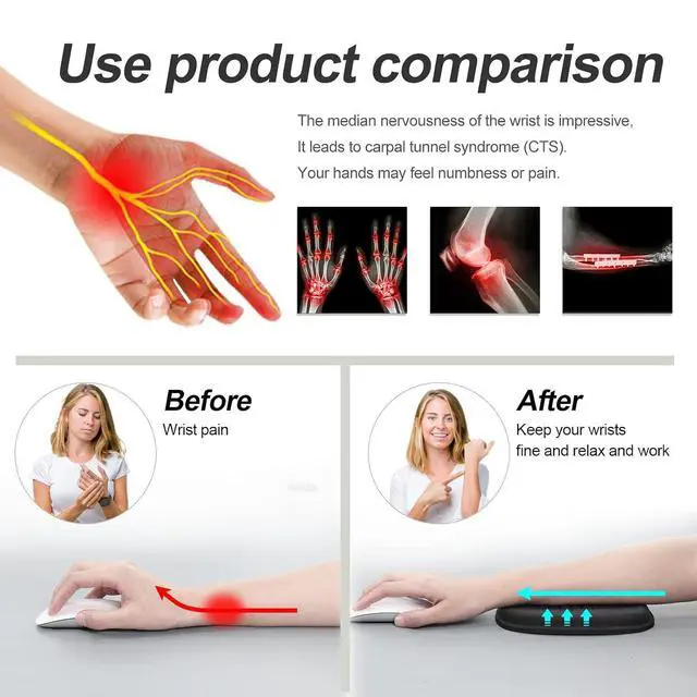 Alt view image 2 of 7 - Cloud Elbow Pad, Desk Arm Rest Support, Soft Memory Foam Wrist Rest, Ergonomic Cushion Padding, Carpal Tunnel Pain Relief Gel Mouse Pillow for Computer Laptop Office Gaming Car Chair Accessory
