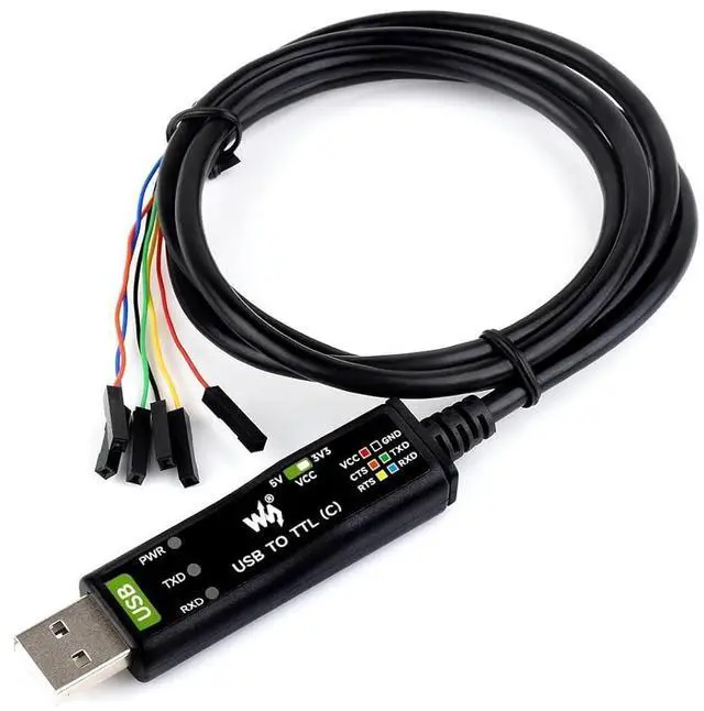 Main image of WRIARICH Industrial USB to TTL 6pin Serial Adapter Cable, USB to TTL (C) Converter Onboard FT232RNL Chip,Compatible with Win11/10/8.1/8/7,Mac, Linux, Android,3.3V/5V Voltage Level Switching