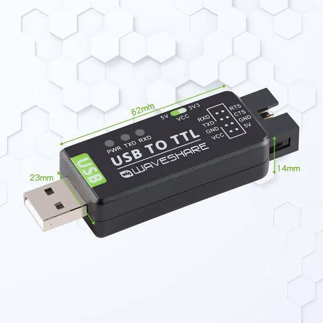 Alt view image 7 of 7 - WRIARICH Industrial USB to Serial Adapter UART Serial Adapter FT232RL Serial to USB Converter USB to TTL Adapter Port Module Support Multi Systems and Multi Protection Circuits with Shell