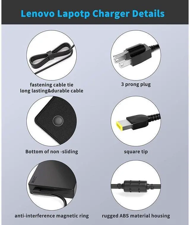 Alt view image 4 of 7 - WRIARICH 230W 170W Charger Replacement for Lenovo ThinkPad T15g Gen 2 20YS 20YT Laptop ADL230NLC3A ADL230NDC3A 4X20E75111 GX20L29347 Power Supply Adapter Cord