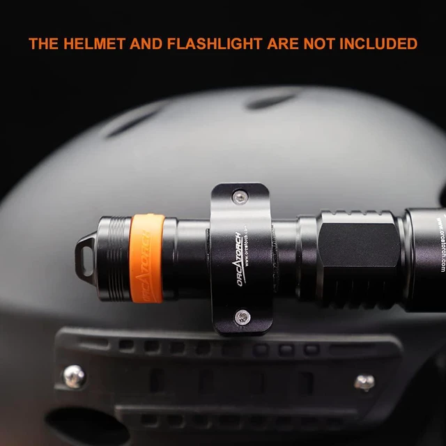 Alt view image 4 of 5 - WRIARICH HM01 Helmet Mount Flashlight Holder with Aircraft-Grade High Strength Aluminum Material, Scuba Accessories for D520, D530, D550, D570, D710 Dive Light