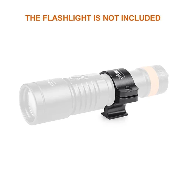 Alt view image 3 of 5 - WRIARICH HM01 Helmet Mount Flashlight Holder with Aircraft-Grade High Strength Aluminum Material, Scuba Accessories for D520, D530, D550, D570, D710 Dive Light