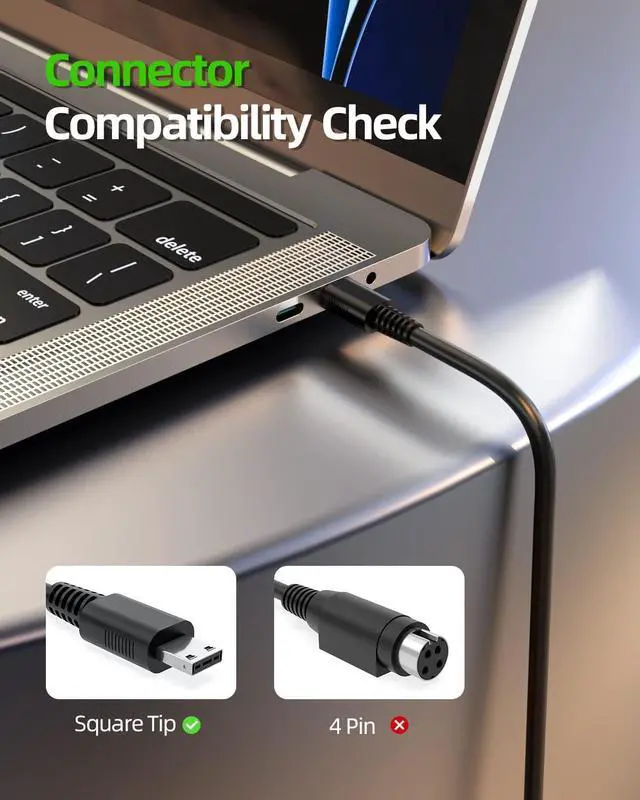 Alt view image 2 of 4 - WRIARICH 330W Charger for MSI Titan GT77 12UGS 12UHS, Titan GT77HX 13VH 13VI 13VH-046US 13VI-028US 13VI-042US 17.3" Gaming Laptop 19.5V 16.9A AC Power Supply Adapter Cord