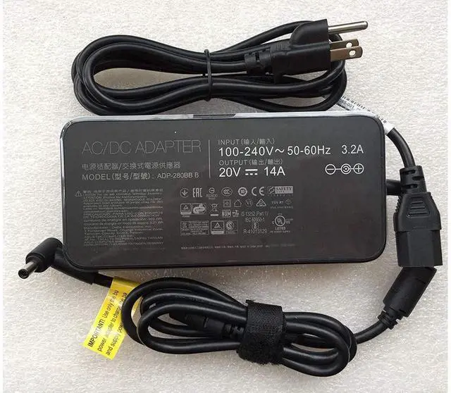Main image of WRIARICH 280W Charger Replacement for Asus ROG Zephyrus S17 GX703HR-XB96 Gaming Laptop ADP-280BB B 20V 14A 38A Power Supply Adapter Cord