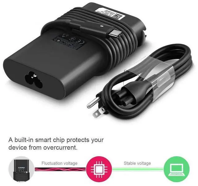 Alt view image 3 of 5 - WRIARICH 65W 45W USB C Charger Replacement for HP Chromebook 11A G8 EE Notebook PC 20V 3.25A 2.25A Power Supply Adapter Cord