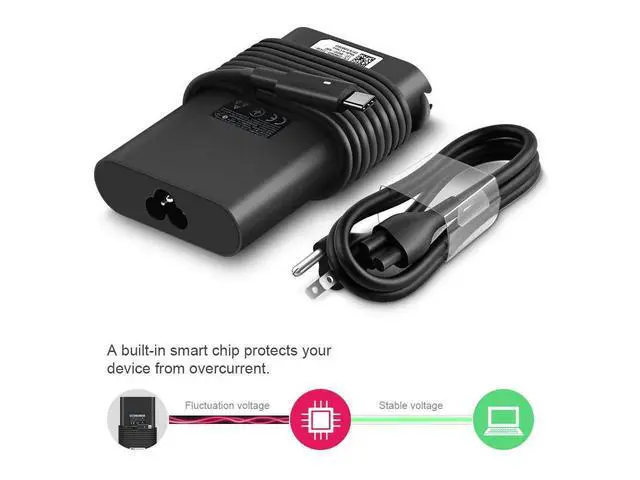 Alt view image 3 of 5 - WRIARICH 45W 65W USB-C Charger Replacement for Dell Vostro 13 5310 Laptop 20V 2.25A 3.25A Power Supply Adapter Cord