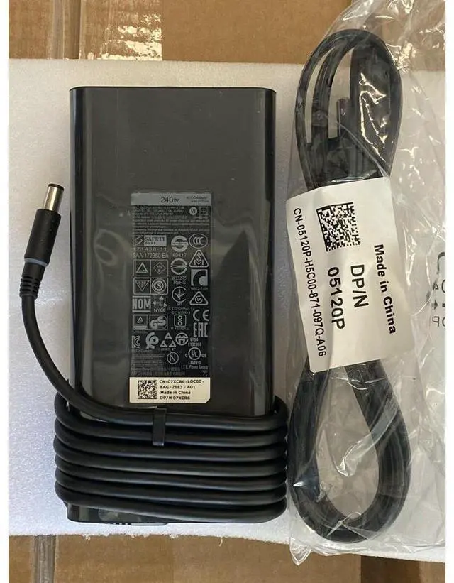 Main image of WRIARICH Precision New 240-Watt 7.4mm Charger Adapter Replacement for Dell Precision 7720 Mobile Workstations Laptop with AC Power Supply Cord