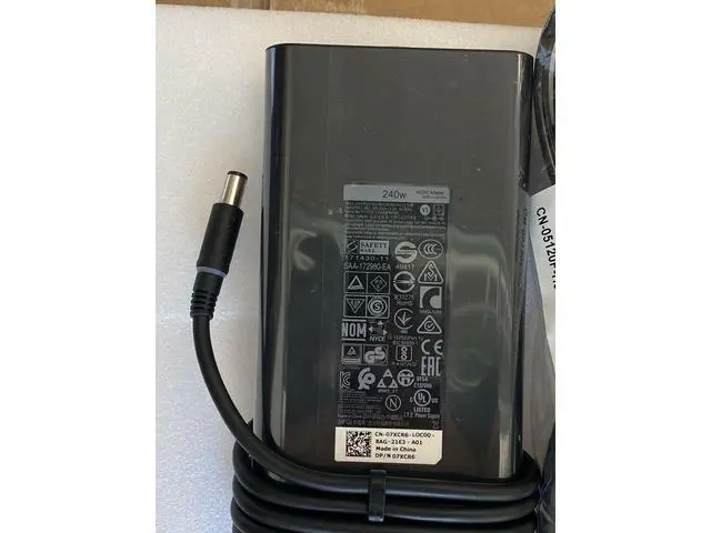 Alt view image 3 of 6 - WRIARICH Precision New 240-Watt 7.4mm Charger Adapter Replacement for Dell Precision 7720 Mobile Workstations Laptop with AC Power Supply Cord