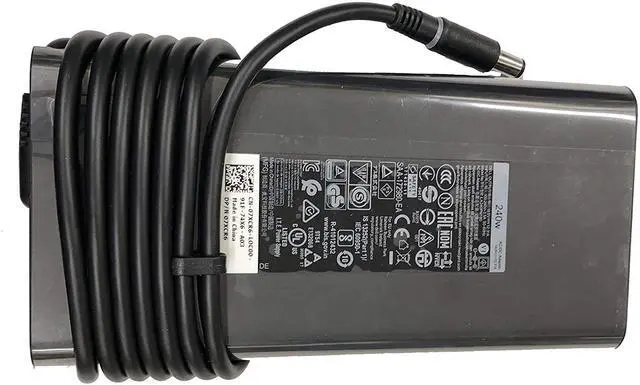Alt view image 6 of 6 - WRIARICH New 240-Watt 7.4mm Charger Adapter Replacement for Dell Alienware Area-51m Gaming Laptop with AC Power Supply Cord