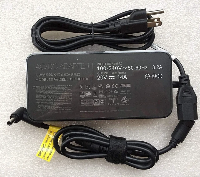 Main image of WRIARICH 280W Charger Replacement for Asus ProArt StudioBook One W590G6T Gaming Laptop ADP-280BB B 20V 14A 12A Power Supply Adapter Cord