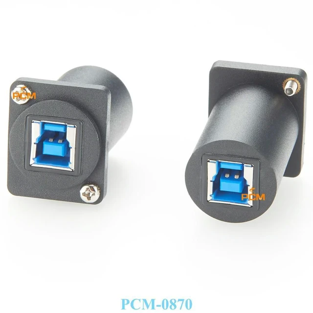 Main image of WRIARICH D Type USB 3.0 Cable Type B Jack Socket Plug Module Panel Mount Holder Adapter Female to Female Connector Coupler 5Gbps