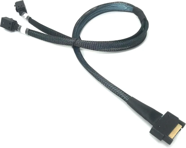 Alt view image 3 of 3 - WRIARICH MCIO x8 74 Pin (NVMe) to 2X SFF-8643 NVMe 75 CM