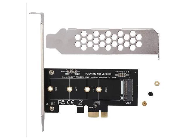 Alt view image 4 of 7 - NVME M.2 SSD M Key to PCI-e 3.0 x1 Host Controller Expansion Card,Supports M2 NGFF PCI-e 3.0, 2.0 or 1.0, NVME or AHCI, M-Key, 2280, 2260, 2242, 2230 Solid State Drives with Low Profile Bracket
