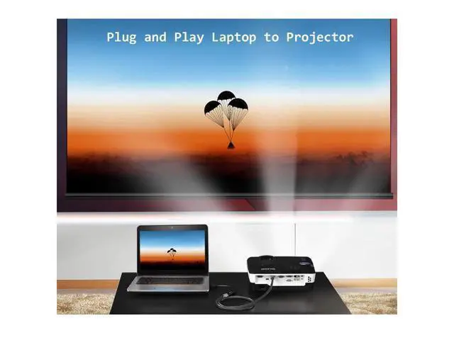 Alt view image 2 of 6 - WRIARICH HDMI to DisplayPort Cable - 6ft DP Laptop Desktop PC 4k Connector Display Port Extended Mirror Monitor TV Projector Video Adapter for Chromebook Asus Lenovo HP Dell Computers