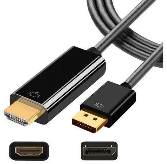 Main image of WRIARICH HDMI to DisplayPort Cable - 6ft DP Laptop Desktop PC 4k Connector Display Port Extended Mirror Monitor TV Projector Video Adapter for Chromebook Asus Lenovo HP Dell Computers