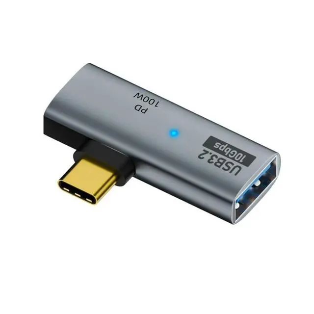 Alt view image 2 of 3 - WRIARICH 2 in 1 USB Type C Hub Adapter to USB3.0 female + Type C female 100W PD Charging Port 10Gbps OTG for MacBook Pro Laptop