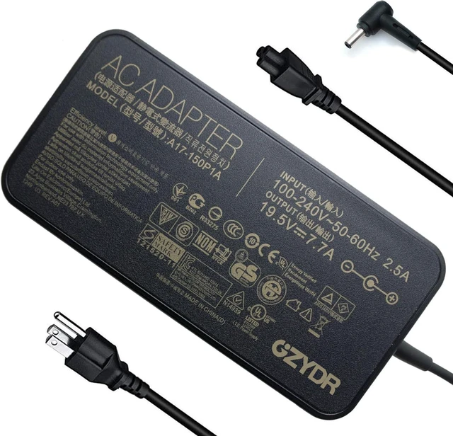 Main image of WRIARICH 150W Laptop Adapter 19.5V 7.7A A17-150P1A AC Adapter for Asus Laptop Charger 5.5x2.5mm(not 4.5x3.0mm)