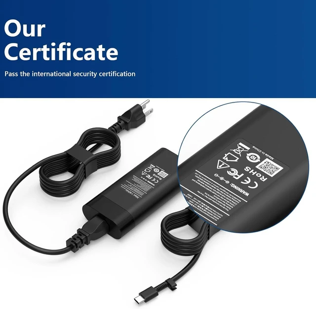 Alt view image 5 of 7 - WRIARICH 140W USB-C PD 3.1 Charger Compatible with HP OMEN Transcend 14-fb0000 MAX 16-ah0000, Omnibook, Spectre x360 16-aa0000, ZBook 8 G1a/G1i/G1as 14 16, Ultra G1a/G1ak Laptop Power Supply