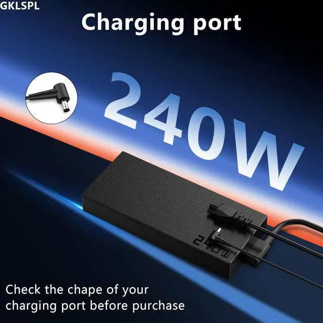 Alt view image 2 of 6 - WRIARICH 240W Laptop Charger Compatible with Asus ProArt Studiobook 16 OLED H7604 H7600 H7600ZW Pro 16 W7604 UX582ZW UX582ZM ADP-240EB B Power Adapter