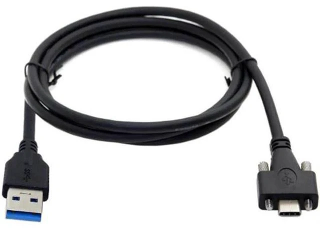 Main image of WRIARICH USB 3.1 Type-C Dual Screw Locking to Standard USB3.0 Data Cable 2m Panel Mount Type UC-048-2.0M