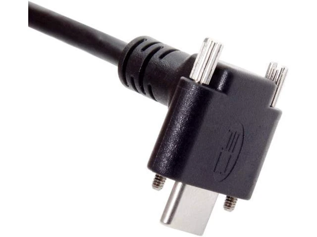 Alt view image 4 of 7 - WRIARICH USB 3.1 Type-C Dual Screw Locking Down Up Angled to Standard USB3.0 Data Cable 90 Degree for Camera (300cm)