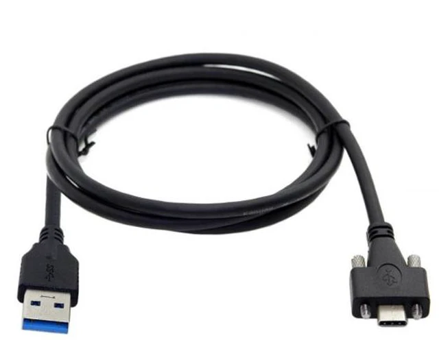 Main image of WRIARICH USB 3.1 Type-C Dual Screw Locking to Standard USB3.0 Data Cable 2m Panel Mount Type UC-048-2.0M