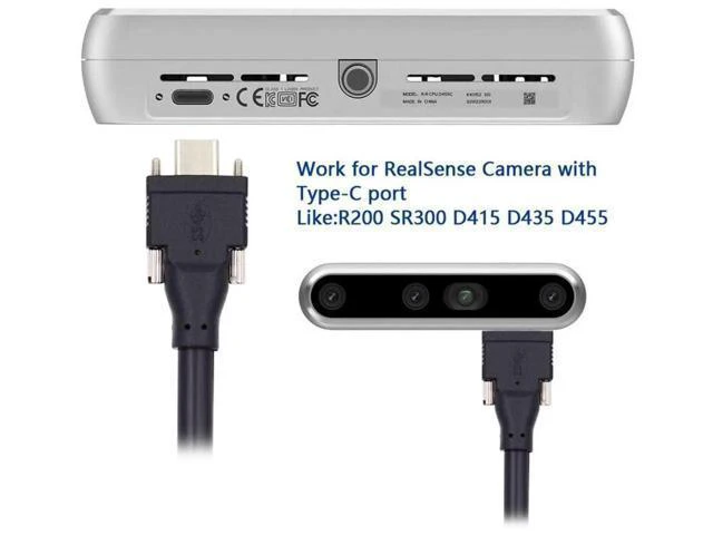 Alt view image 3 of 7 - WRIARICH 3.0M USB 3.0 to USB-C Cable, Dual Locking Connector with Panel Mount Screw for Industrial Camera