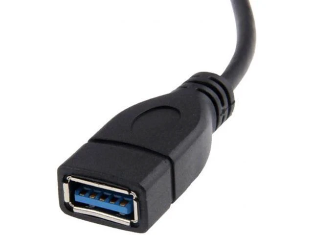 Alt view image 2 of 4 - WRIARICH Down Angled USB 3.0 Type-A Male to USB 3.0 Type-A Female Extension Cable 20cm 5Gbps 90 Degree U3-036-DN