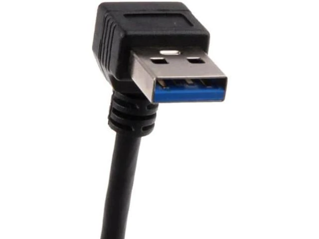 Alt view image 4 of 4 - WRIARICH Down Angled USB 3.0 Type-A Male to USB 3.0 Type-A Female Extension Cable 20cm 5Gbps 90 Degree U3-036-DN