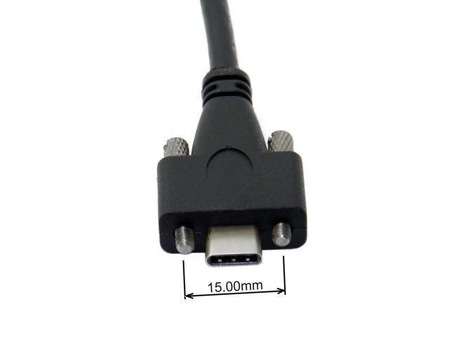 Alt view image 2 of 6 - WRIARICH USB 3.1 Type-C Dual Screw Locking to Standard USB3.0 Data Cable 1.2m Panel Mount Type for Industrial Camera