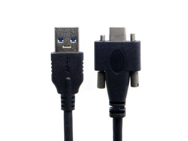 Alt view image 4 of 6 - WRIARICH USB 3.1 Type-C Dual Screw Locking to Standard USB3.0 Data Cable 1.2m Panel Mount Type for Industrial Camera