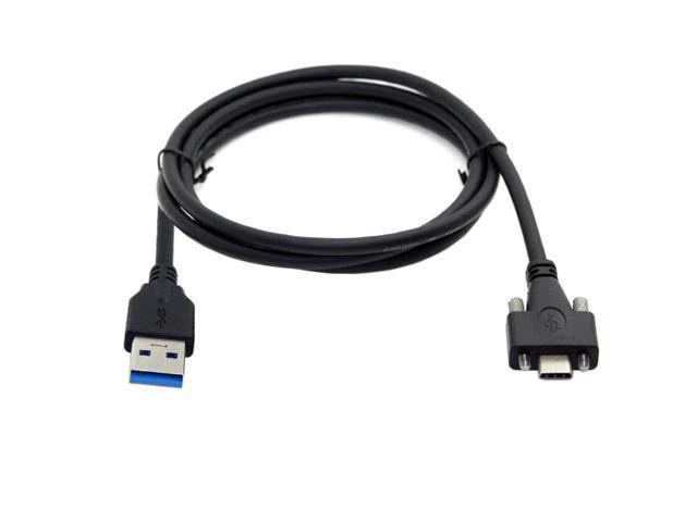 Alt view image 5 of 6 - WRIARICH USB 3.1 Type-C Dual Screw Locking to Standard USB3.0 Data Cable 1.2m Panel Mount Type for Industrial Camera