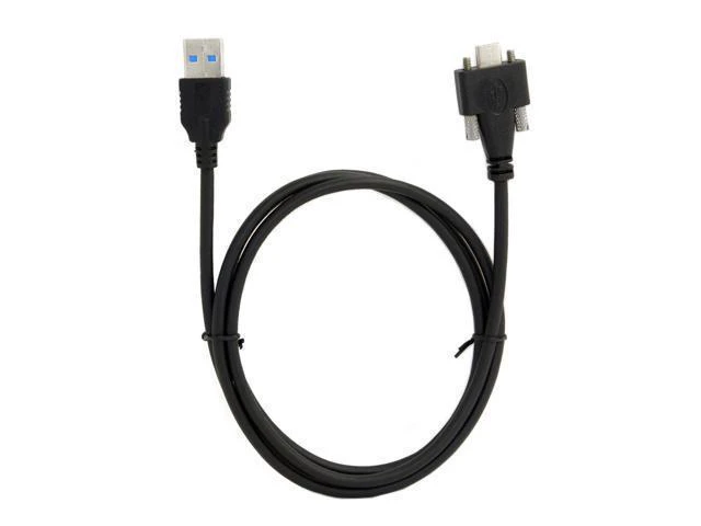 Alt view image 6 of 6 - WRIARICH USB 3.1 Type-C Dual Screw Locking to Standard USB3.0 Data Cable 1.2m Panel Mount Type for Industrial Camera