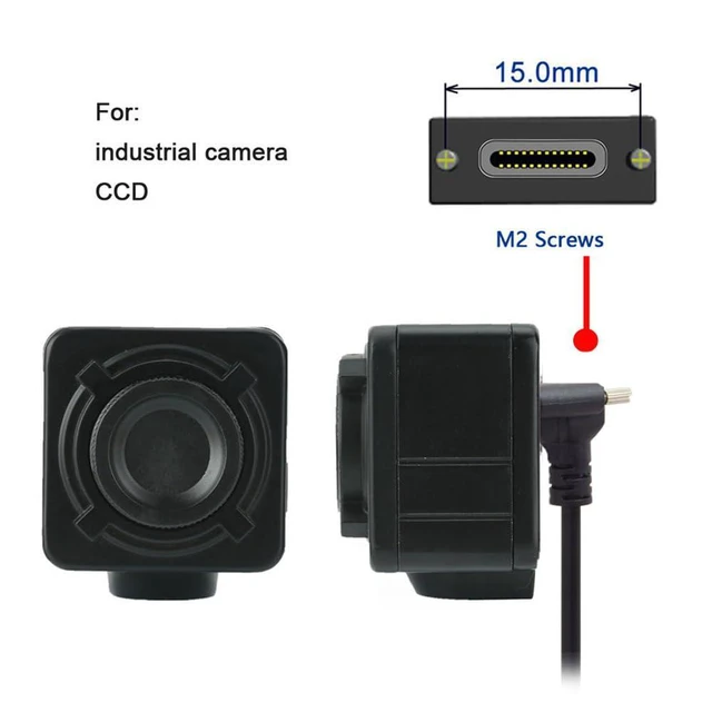Alt view image 7 of 7 - WRIARICH Type-C USB 3.1 Down Up Angled Dual Screw Locking to Standard USB3.0 Data Cable 90 Degree for Camera 30cm