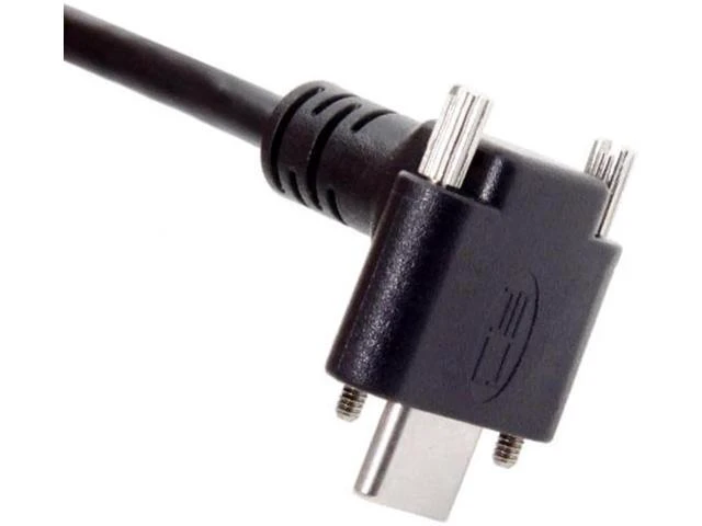 Alt view image 2 of 7 - WRIARICH Down Up Angled USB 3.1 Type-C Dual Screw Locking to Standard USB3.0 Data Cable 90 Degree for Camera 16.4"feet