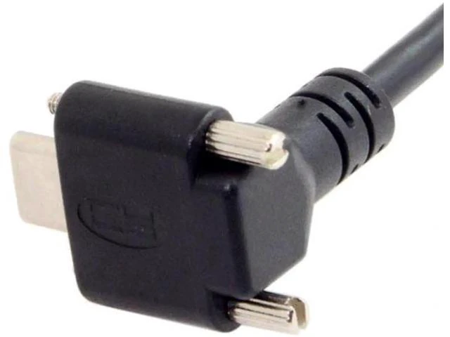 Alt view image 3 of 7 - WRIARICH Down Up Angled USB 3.1 Type-C Dual Screw Locking to Standard USB3.0 Data Cable 90 Degree for Camera 25"feet