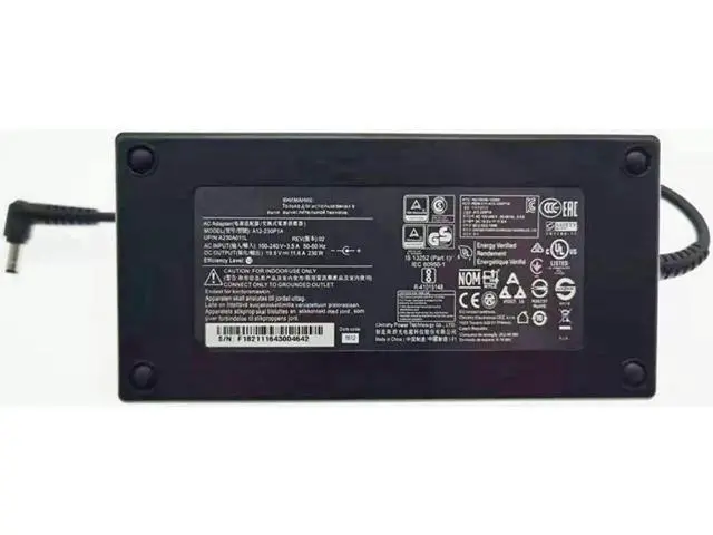 Main image of WRIARICH 230W 19.5V 11.8A AC Adapter 7.4 x 5.0mm, Replacement for Chicony A12-230P1A ADP-230EB T A230A006L A230A011L, Compatible with MSI GT72S G752VY GE63VR Laptop Power Supply
