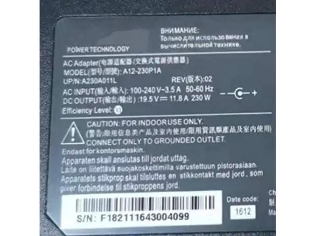Alt view image 6 of 7 - WRIARICH 230W 19.5V 11.8A AC Adapter 7.4 x 5.0mm, Replacement for Chicony A12-230P1A ADP-230EB T A230A006L A230A011L, Compatible with MSI GT72S G752VY GE63VR Laptop Power Supply