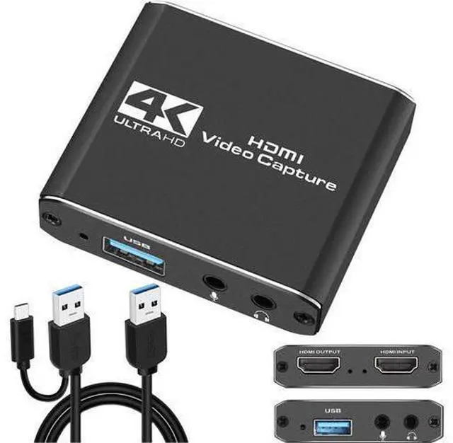 Main image of WRIARICH Capture Card, HDMI Audio Video Capture Card, 1080P 60FPS Video Recorder Capture Device Converter with Mic Input & Audio Output and 4K HD Loop-Out Work with Nintendo Switch/PS4/DSLR/OBS