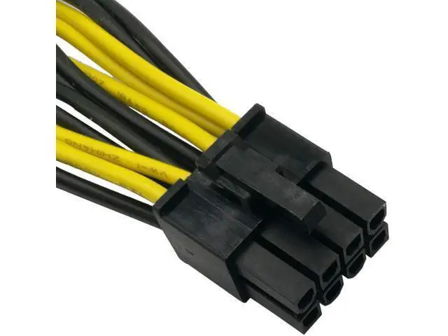Alt view image 2 of 5 - WRIARICH Graphics Card Power Cable 030-0571-000 CPU 8 Pin Male to Dual PCIe 8 Pin Female Adapter for Tesla K80/M40/M60/P40/P100 4 inches (2-Pack) (10cm)