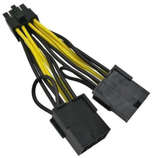 Main image of WRIARICH Graphics Card Power Cable 030-0571-000 CPU 8 Pin Male to Dual PCIe 8 Pin Female Adapter for Tesla K80/M40/M60/P40/P100 4 inches (2-Pack) (10cm)