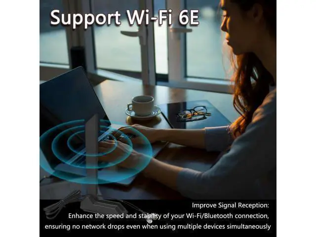 Alt view image 5 of 7 - WiFi 6E Antenna for ASUS ROG Strix X570-E X570-PRO Gaming Z690-PLUS B550-A B450-F B650-A B650E-F Z690-F Z790-F Z790-A Z690-A Z790-E Z790-I Z690-E Gaming/ROG Strix B550-F Gaming/Prime B550-PLUS