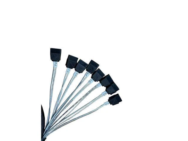 Alt view image 2 of 5 - WRIARICH SlimSAS X8 to 8*SATA,SFF-8654 74P to 8*SATA 7P, SlimSAS Host/RAID to SATA Target HD, 85CM Cable
