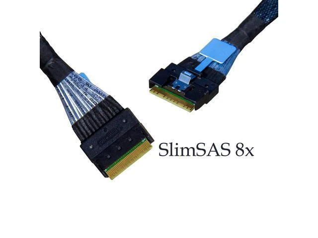 Alt view image 4 of 5 - WRIARICH SlimSAS X8 to 8*SATA,SFF-8654 74P to 8*SATA 7P, SlimSAS Host/RAID to SATA Target HD, 85CM Cable