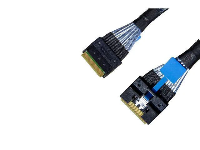 Alt view image 5 of 5 - WRIARICH SlimSAS X8 to 8*SATA,SFF-8654 74P to 8*SATA 7P, SlimSAS Host/RAID to SATA Target HD, 85CM Cable