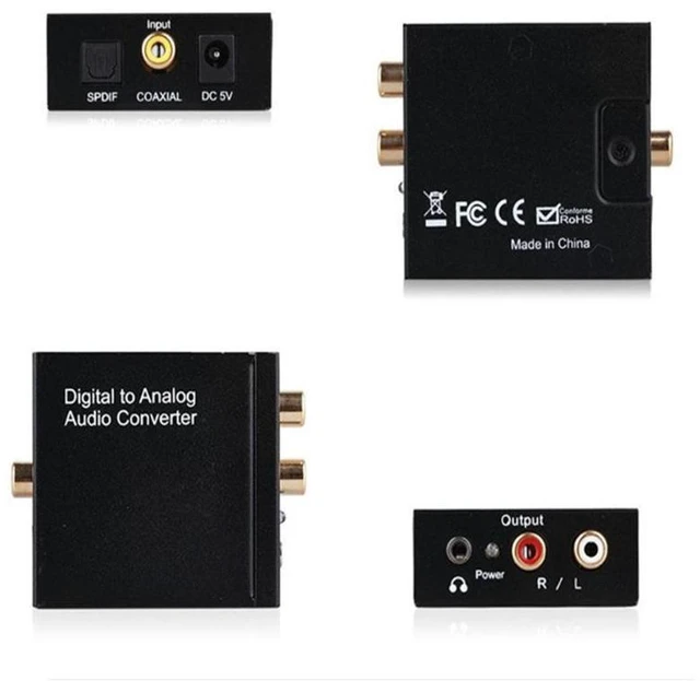 Alt view image 2 of 5 - WRIARICH Digital-to-analog audio converter, Coaxial digital optical fiber to analog audio left and right channel converter