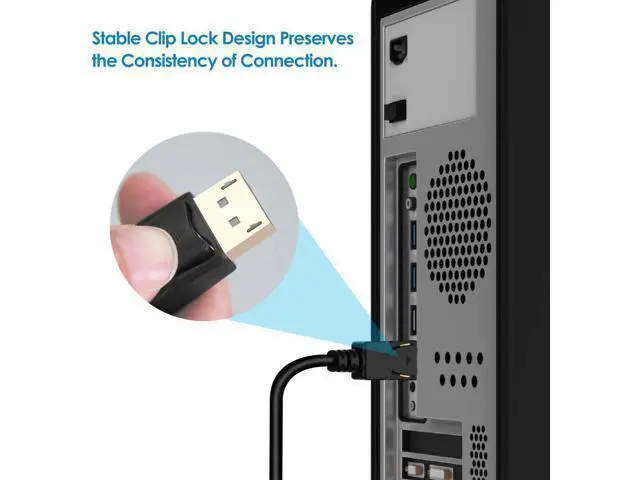 Alt view image 3 of 7 - WRIARICH Displayport to HDMI, 4K DP to HDMI Cable Gold-Plated High Speed (4K 30Hz, 1080P 120Hz) Uni-Directional Video Display Cord Compatible for HP Monitor Projector Computer,10 ft.