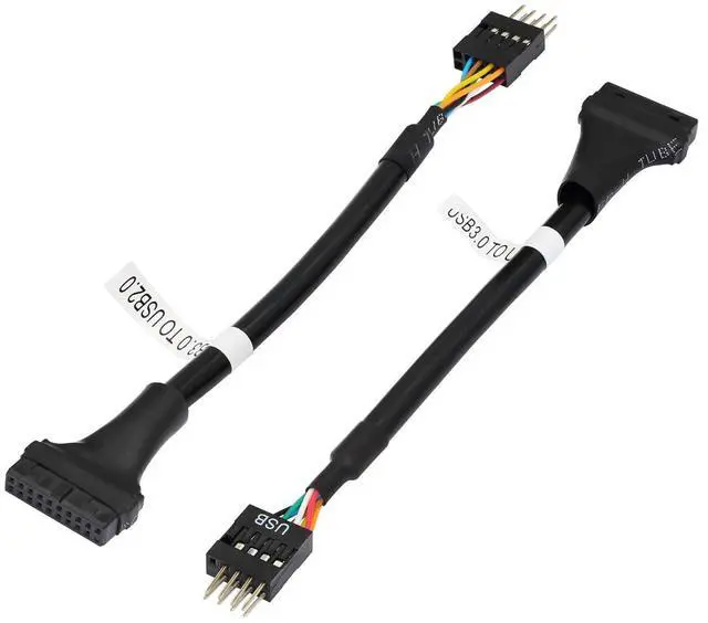 Main image of WRIARICH USB 3.0 Header to USB 2.0, USB 3.0 19 Pin Female to USB 2.0 9 Pin Connectors Motherboard Cable for Data Transmission 2-Pack (19Pin Female)