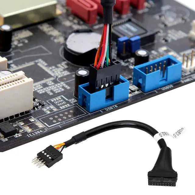 Alt view image 4 of 6 - WRIARICH USB 3.0 Header to USB 2.0, USB 3.0 19 Pin Female to USB 2.0 9 Pin Connectors Motherboard Cable for Data Transmission 2-Pack (19Pin Female)