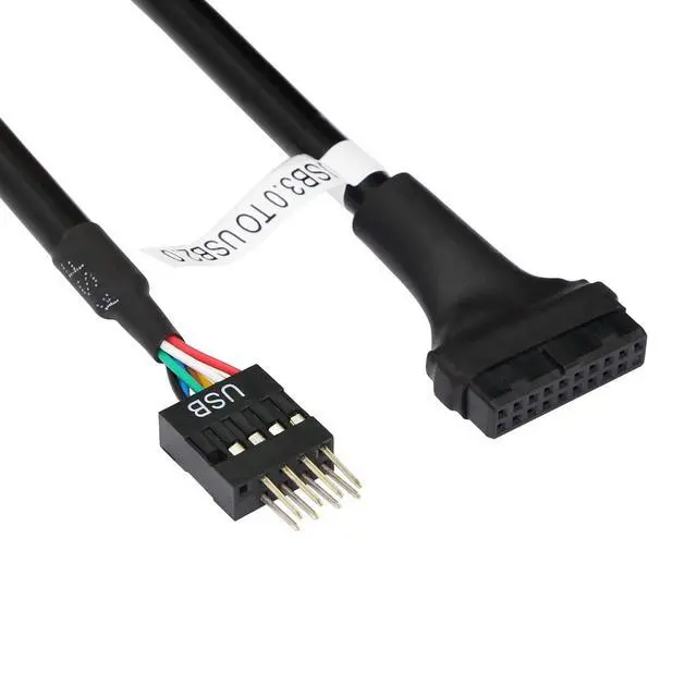 Alt view image 5 of 6 - WRIARICH USB 3.0 Header to USB 2.0, USB 3.0 19 Pin Female to USB 2.0 9 Pin Connectors Motherboard Cable for Data Transmission 2-Pack (19Pin Female)